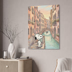 Snoopy in Venice Canvas