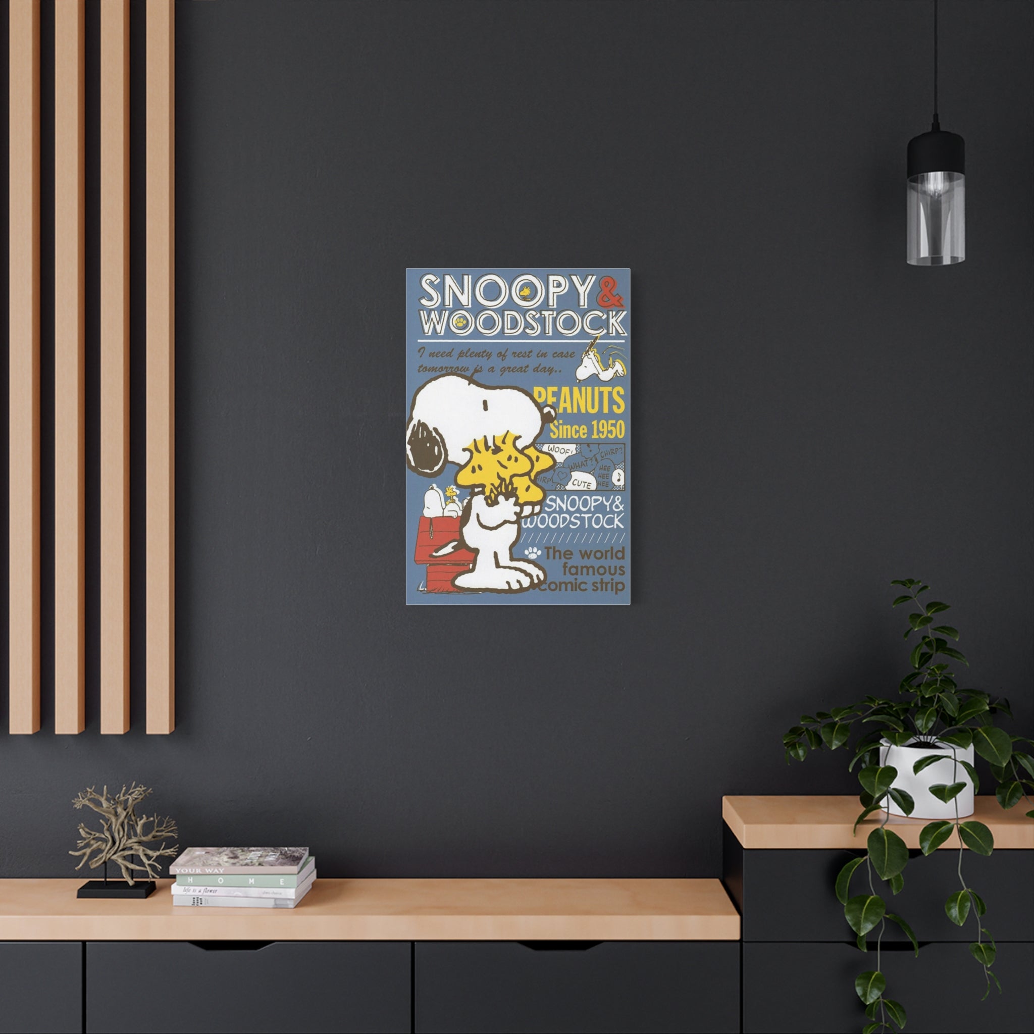 Snoopy Woodstock Poster Canvas