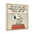 Snoopy Checklist Canvas