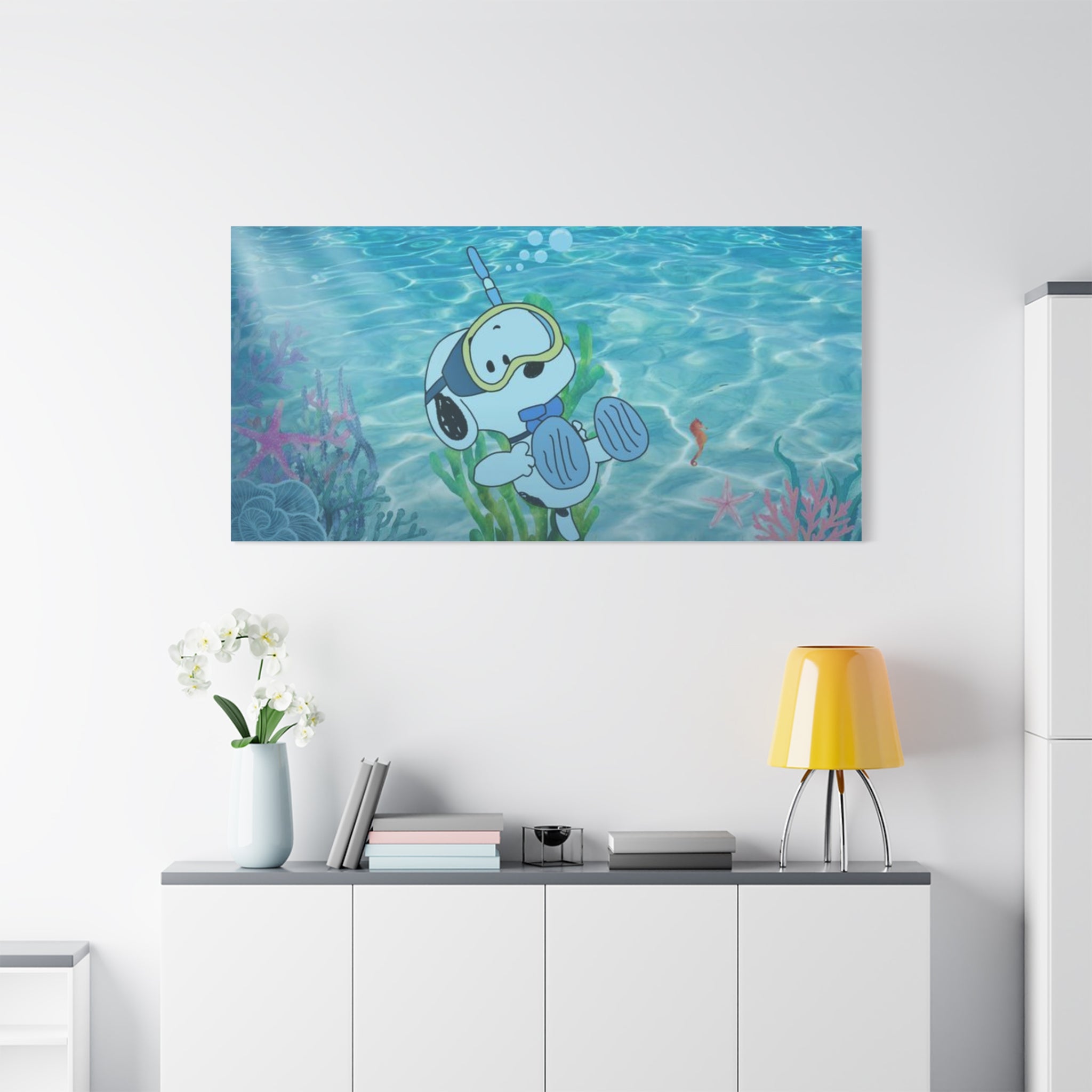 Snoopy Campfire Night Canvas