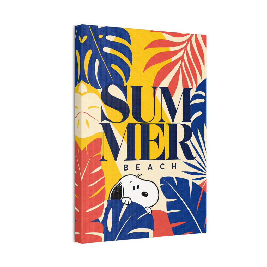 Snoopy Summer Beach Canvas