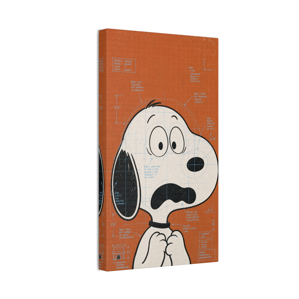 Snoopy Scared Face Canvas