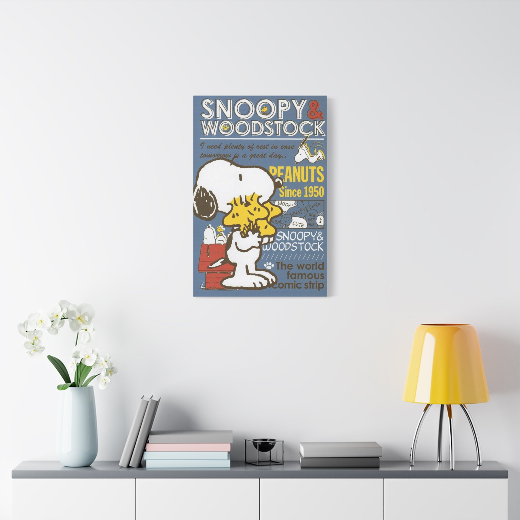 Snoopy Woodstock Poster Canvas