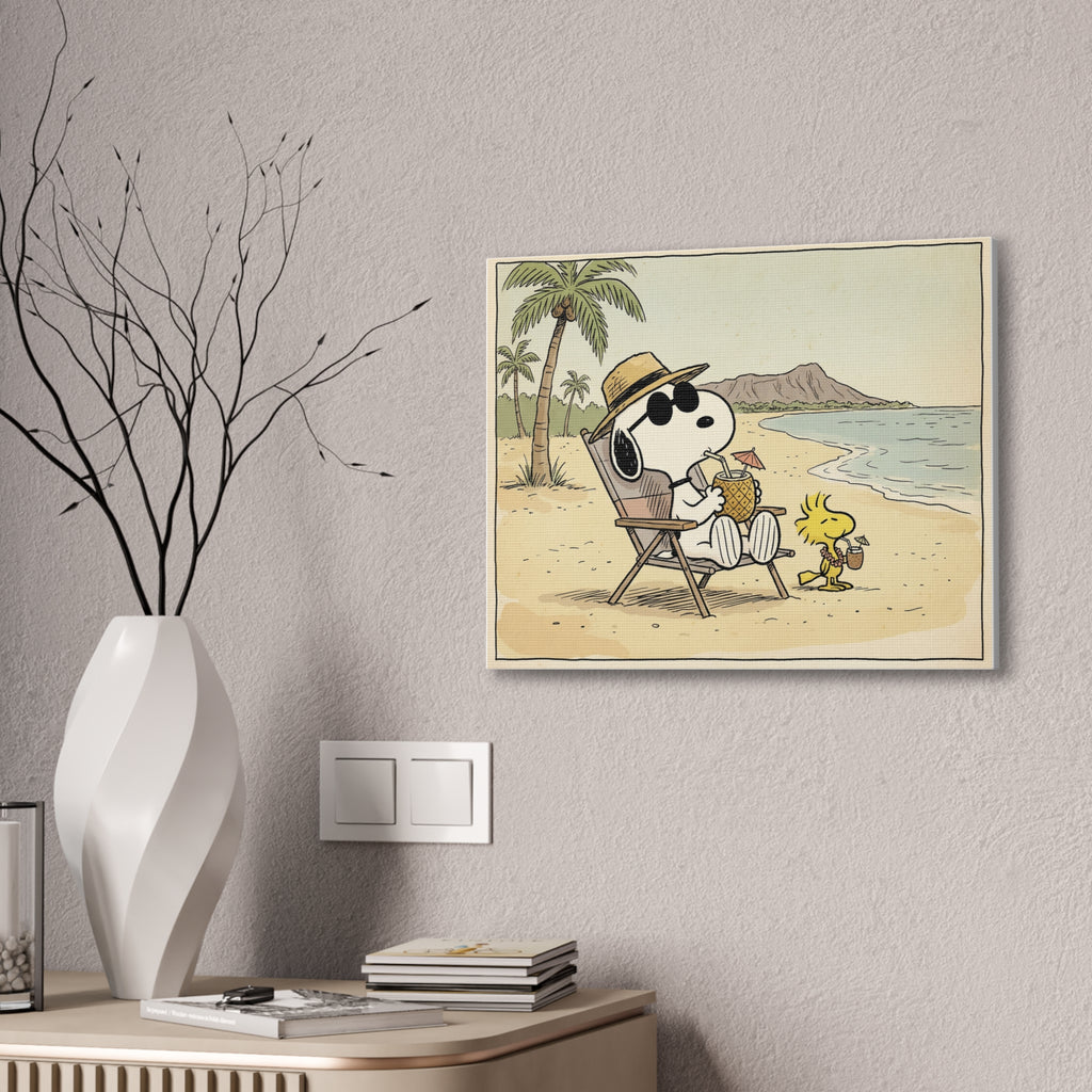 Autumn Doghouse Snooze Canvas