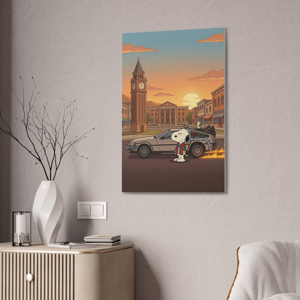 Snoopy DeLorean Canvas