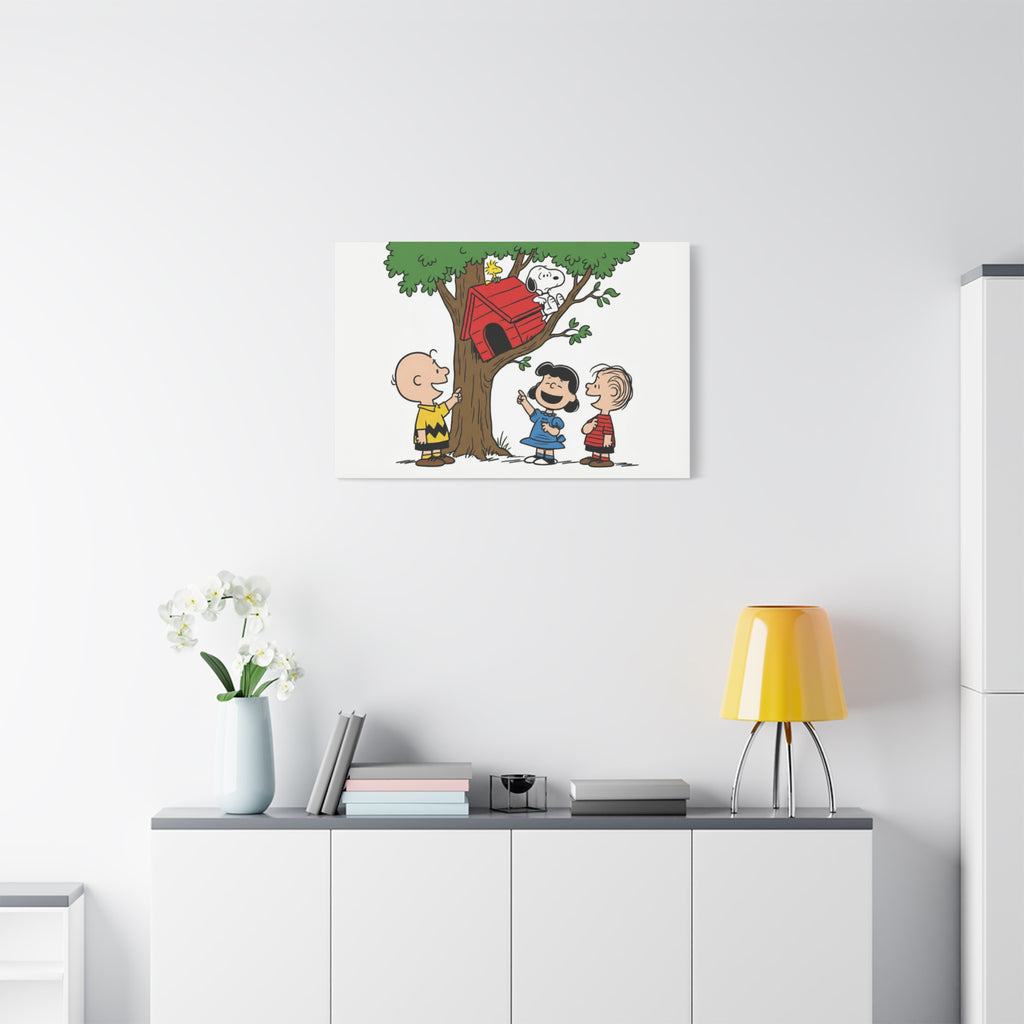 Peanuts Snoopy Red Doghouse Canvas