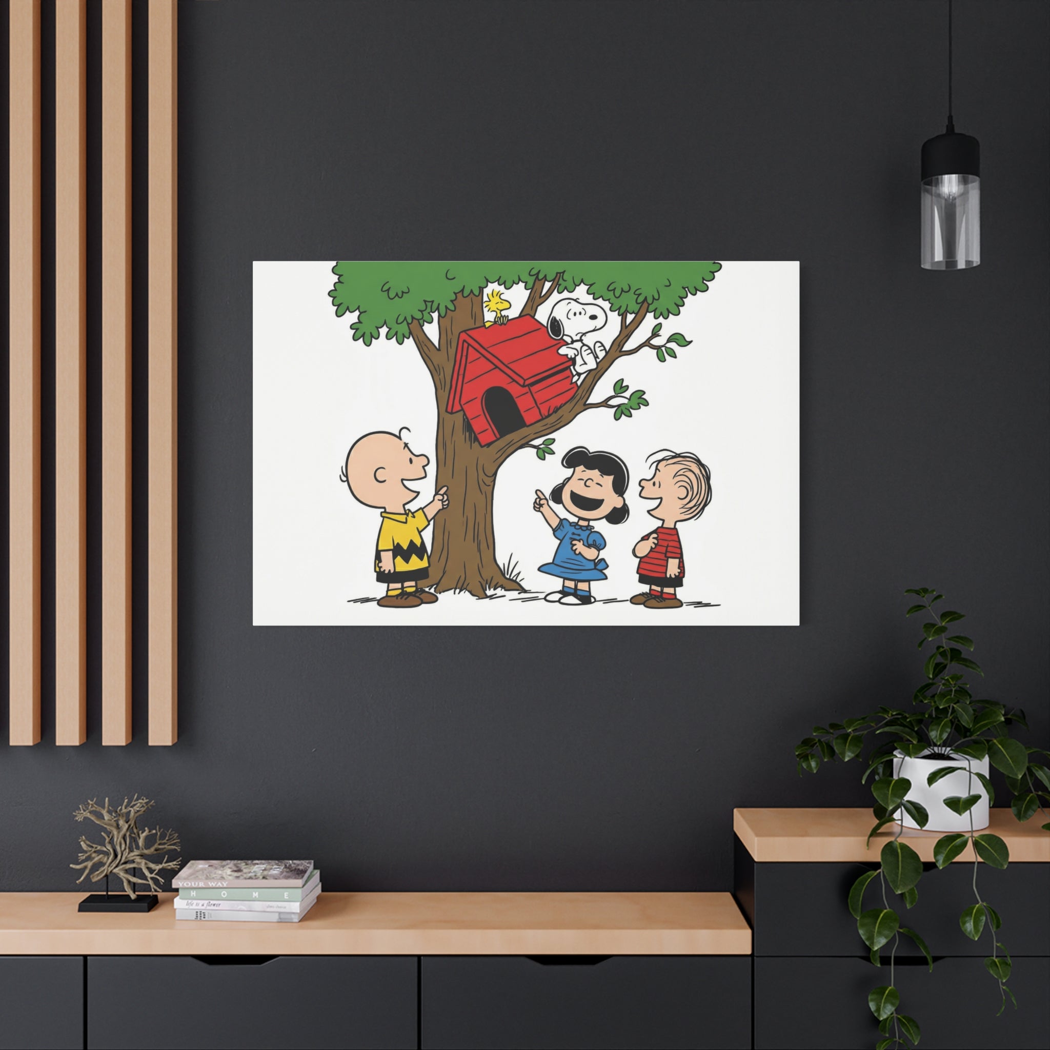 Peanuts Snoopy Red Doghouse Canvas
