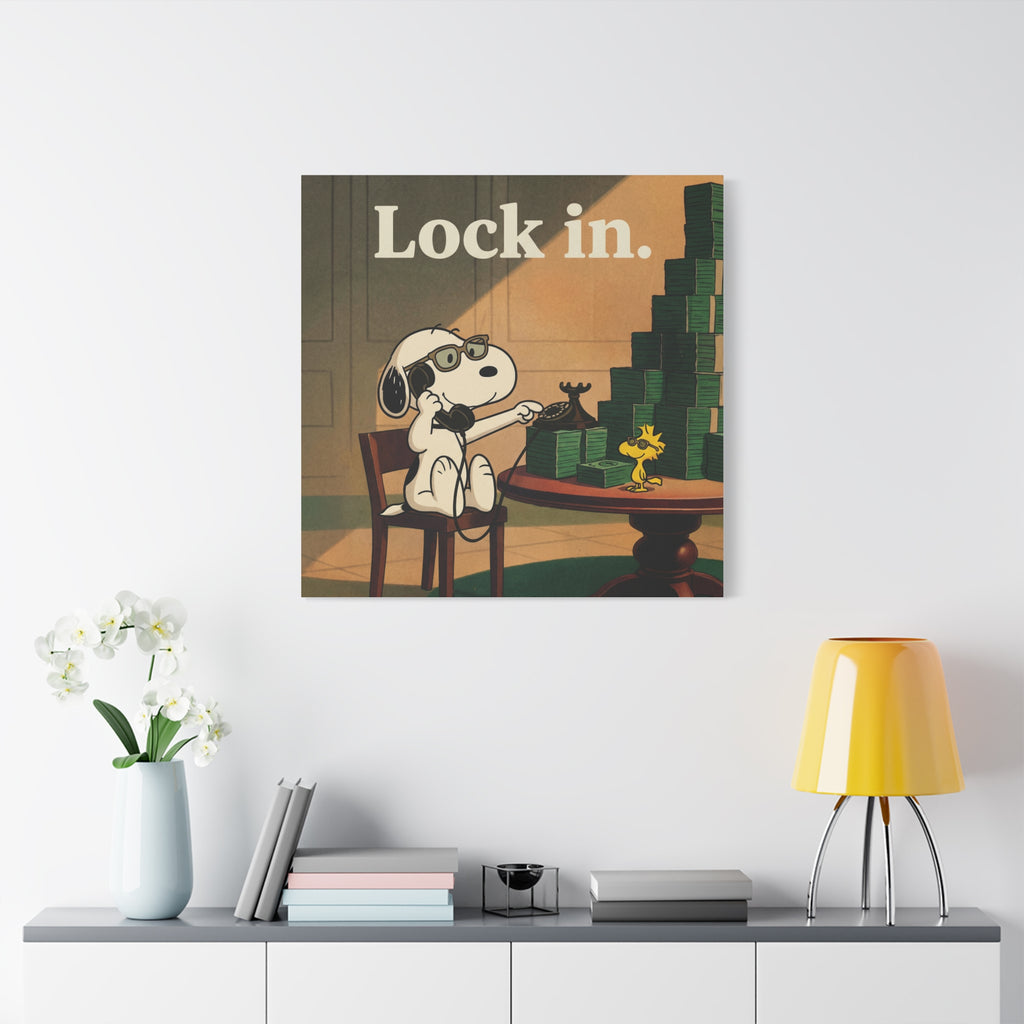 Lock In Snoopy Canvas