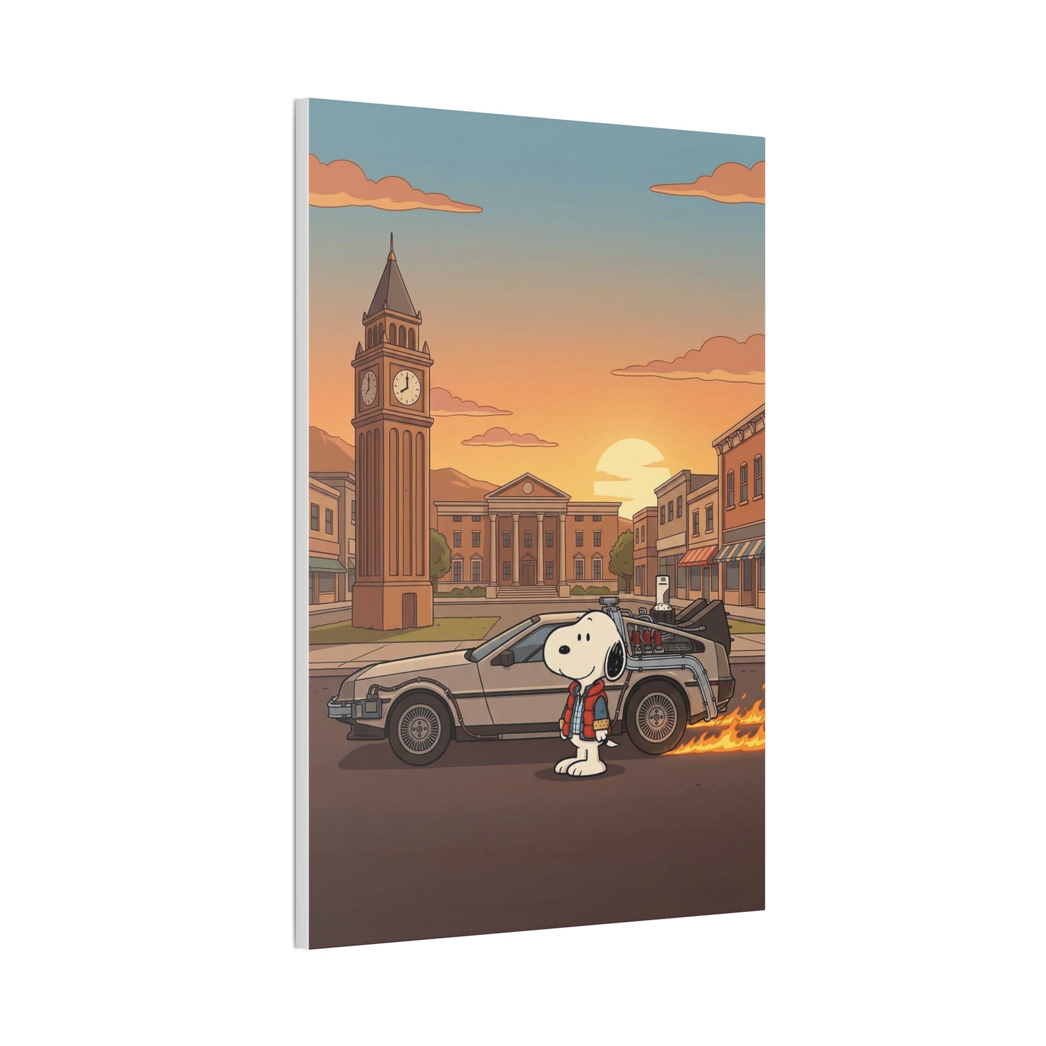 Snoopy DeLorean Canvas