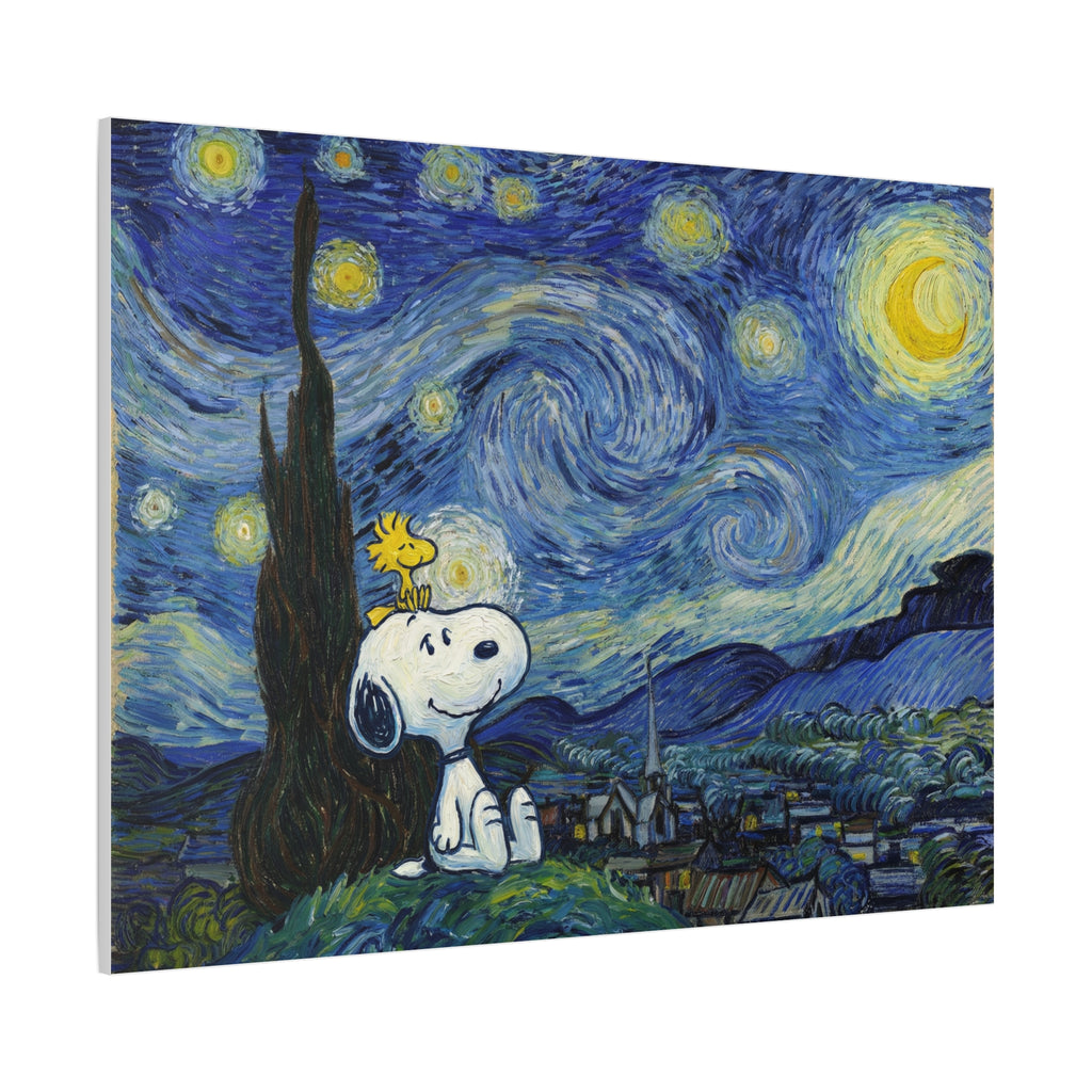 Snoopy Starry Sky Canvas