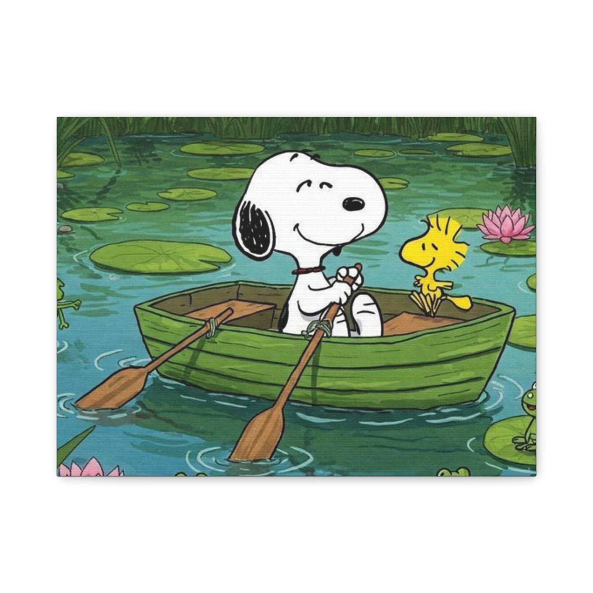 Snoopy Rowboat Canvas
