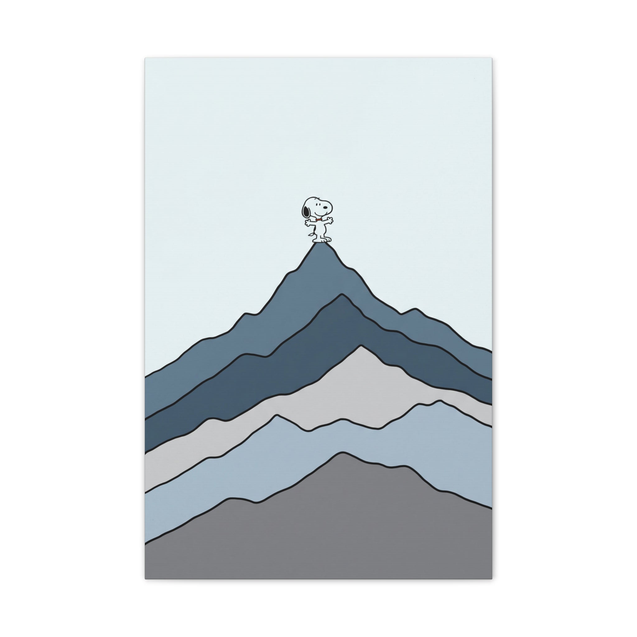 Snoopy on Mountain Canvas