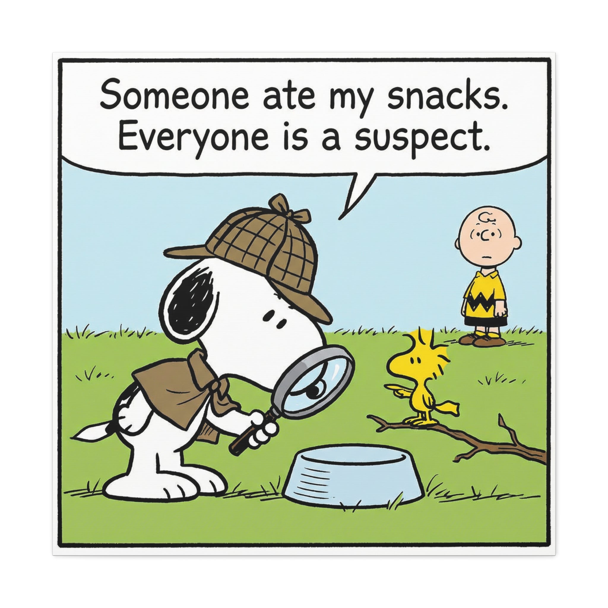 Snoopy Snack Detective Canvas