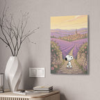 Snoopy in Lavender Fields Canvas