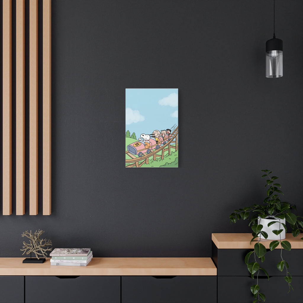 Snoopy Roller Coaster Canvas