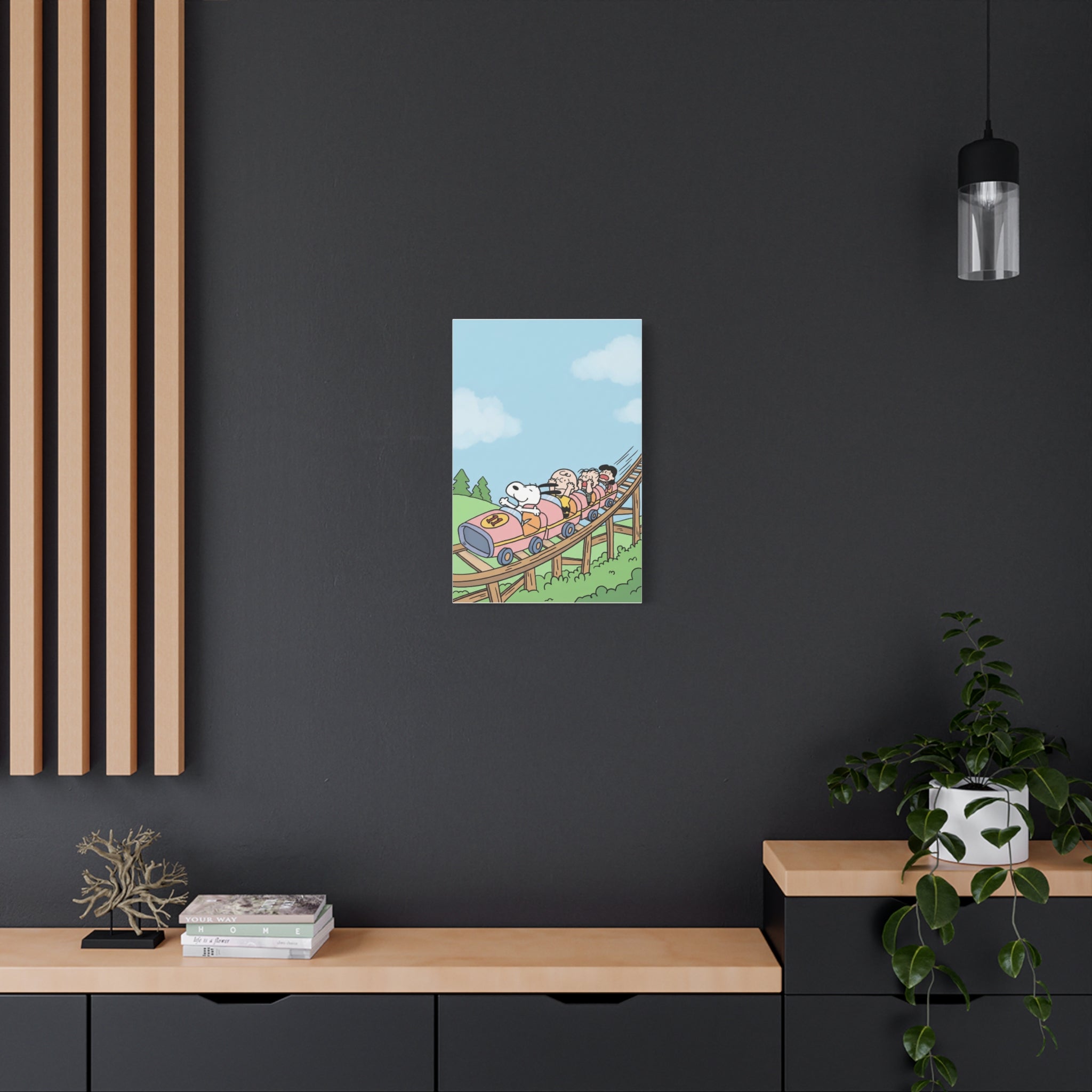 Snoopy Roller Coaster Canvas