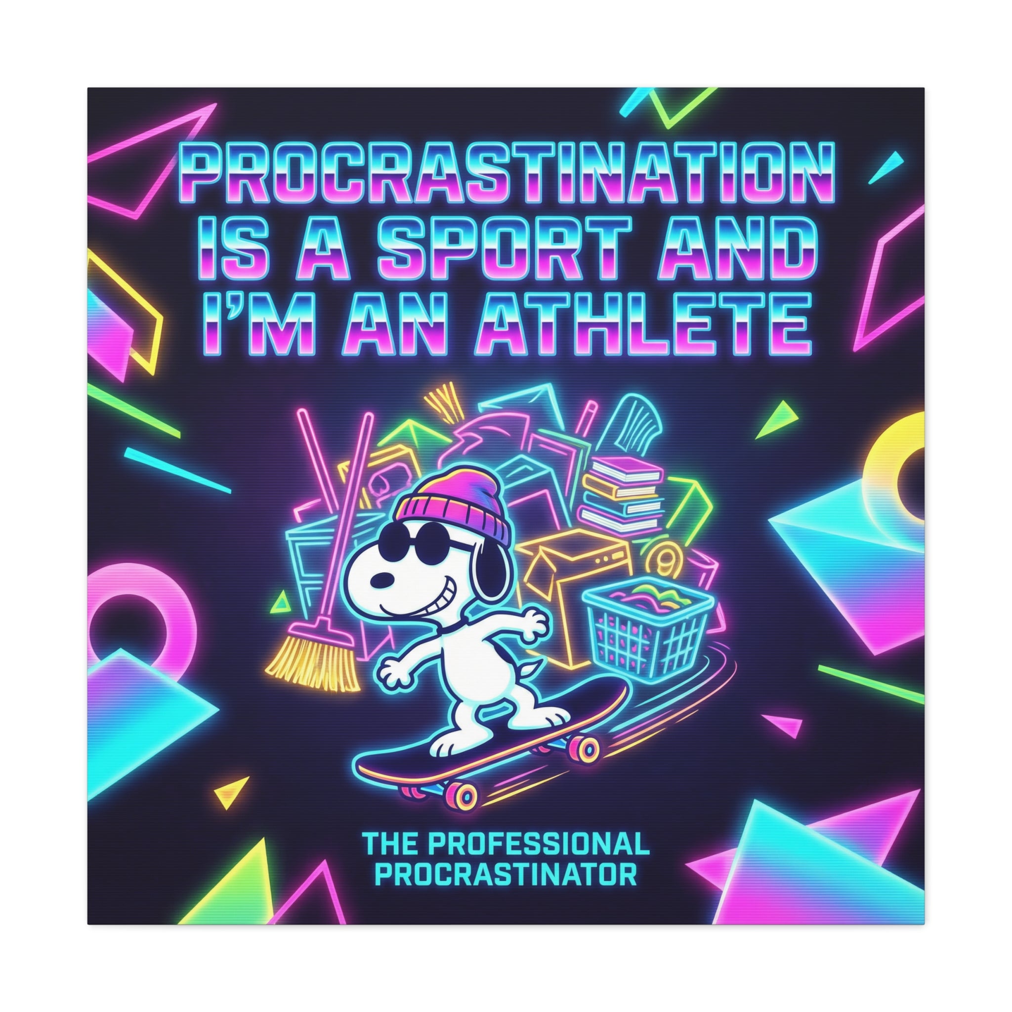 Procrastination Sport Snoopy Canvas