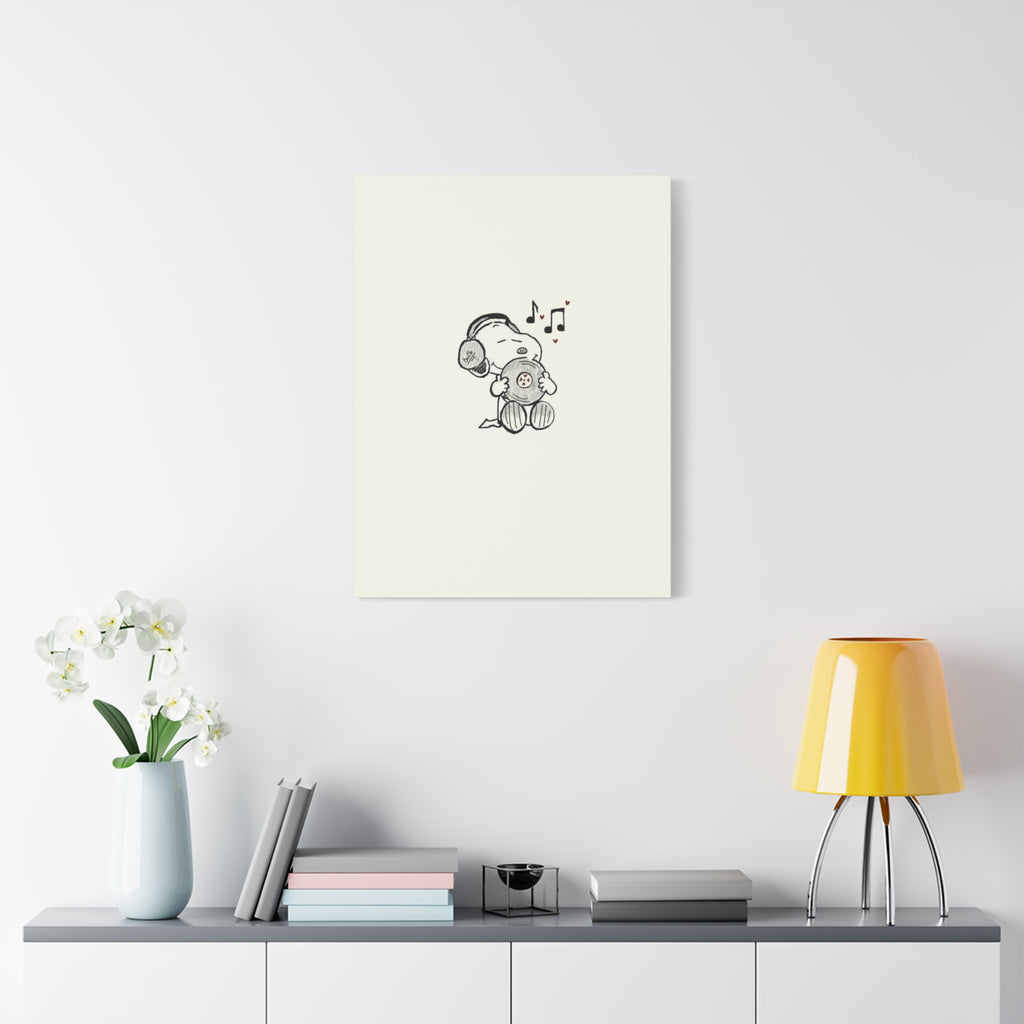 Sleeping Dog Headphones Canvas
