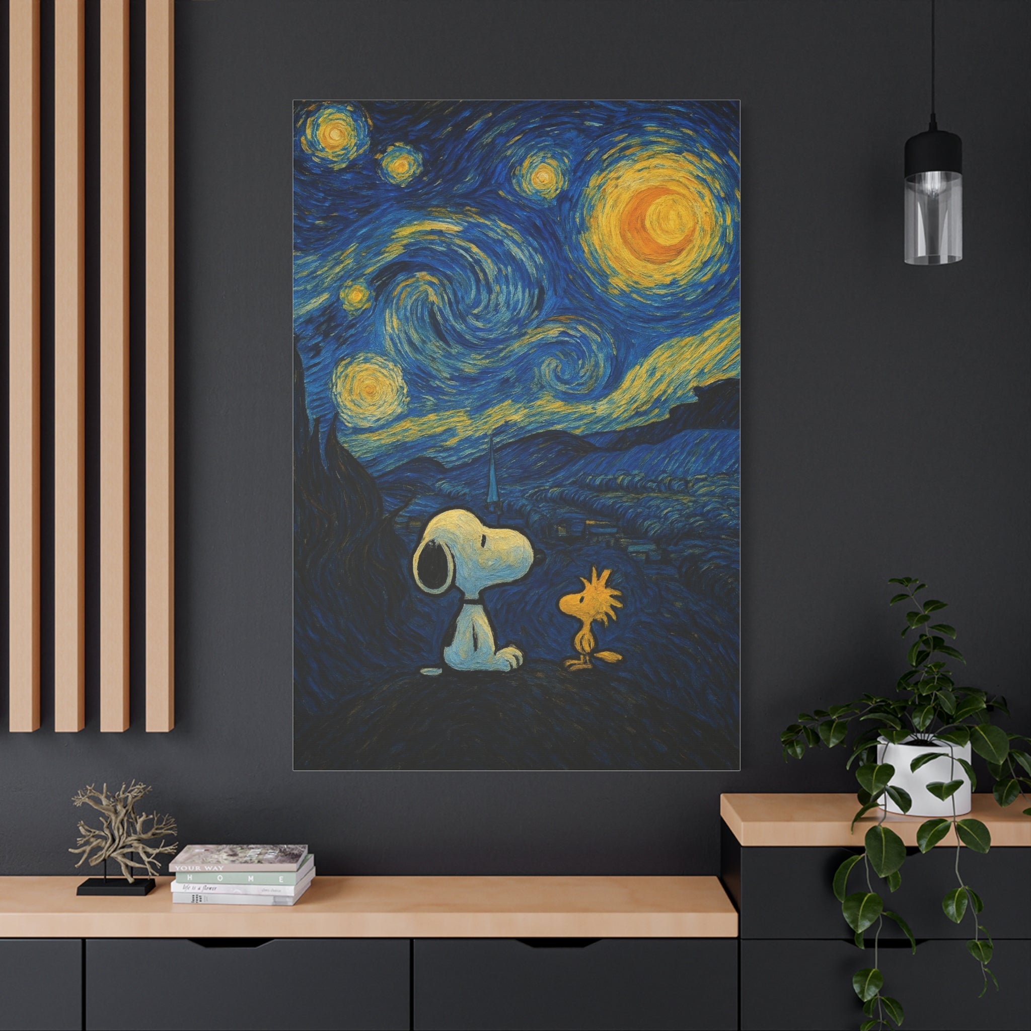 Starry Night Friends Canvas