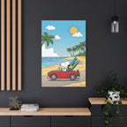 Snoopy Surfboard Beach Drive Canvas