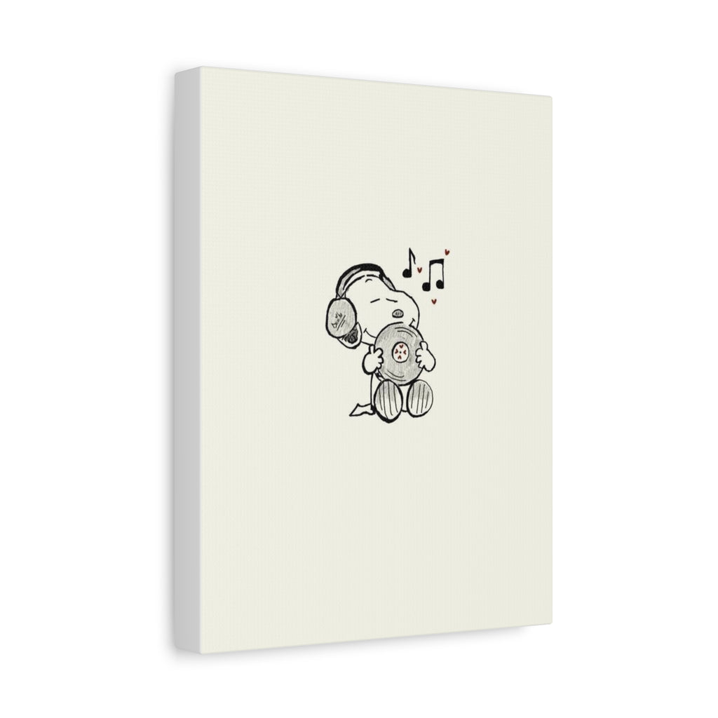 Sleeping Dog Headphones Canvas