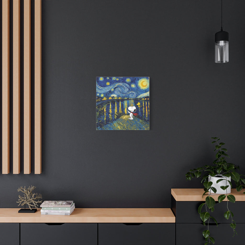 Starry Night Snoopy Canvas