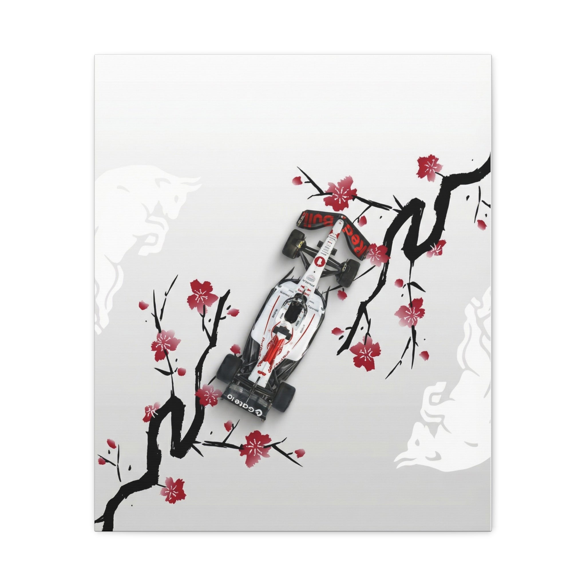 Racing Car Blossom Canvas
