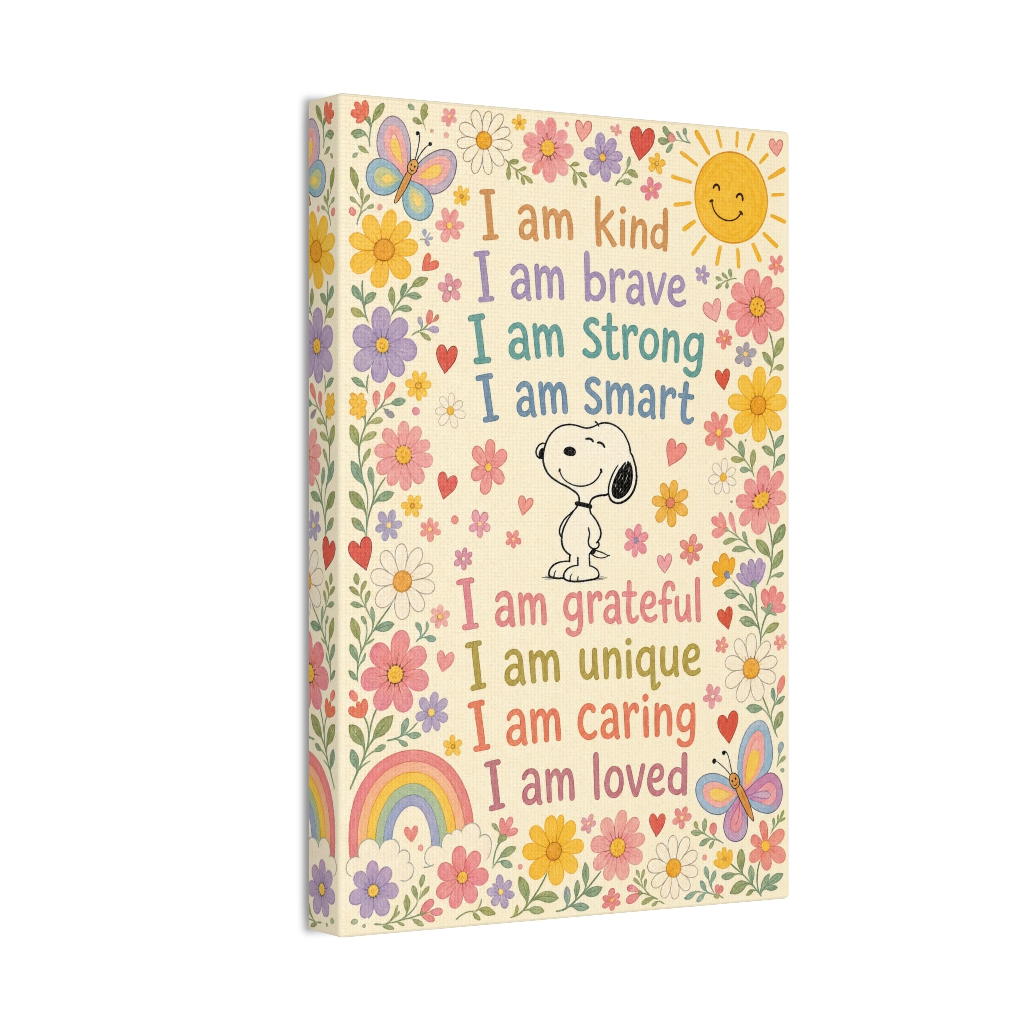 Snoopy Positive Affirmations Canvas