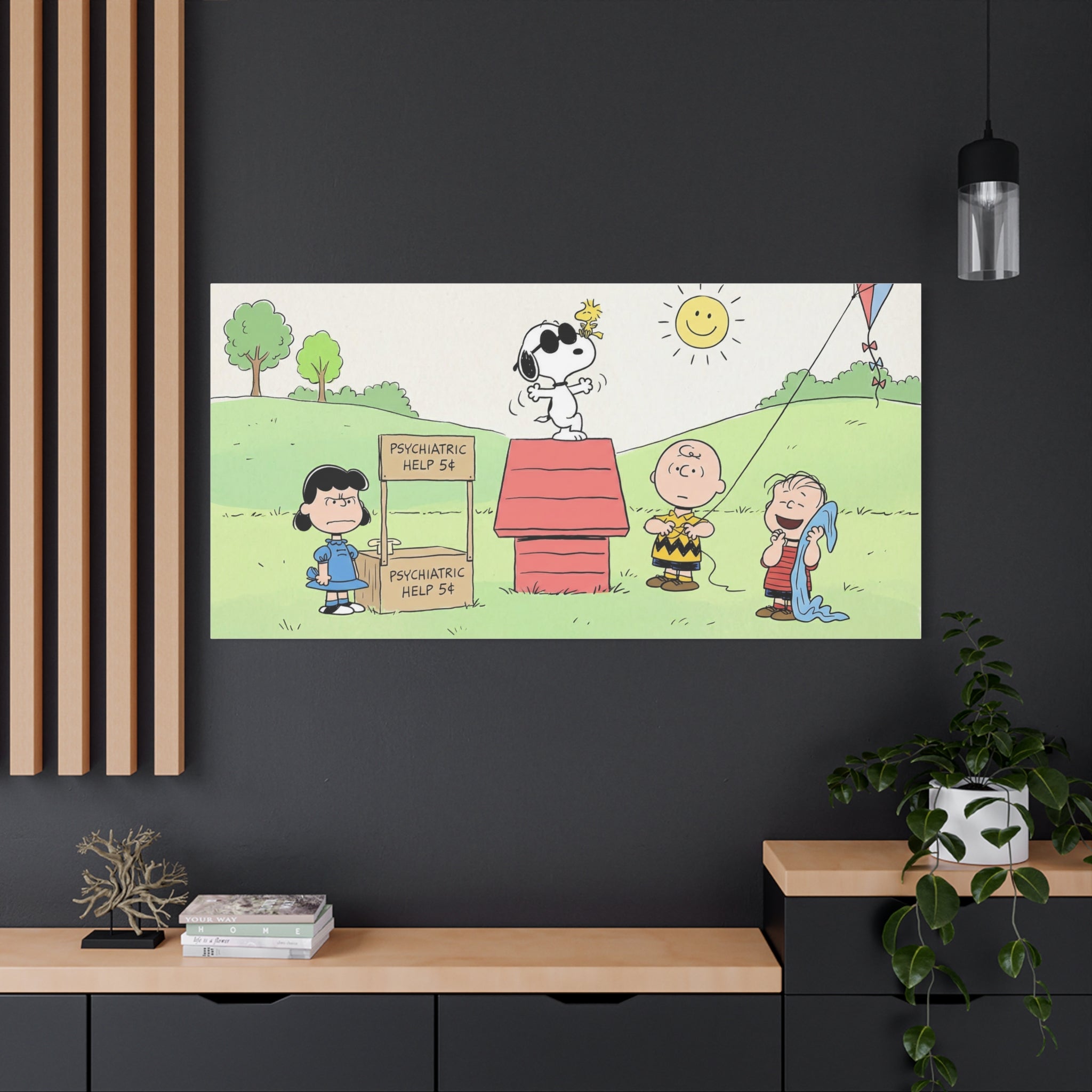 Woodstock Cartoon Scene Canvas