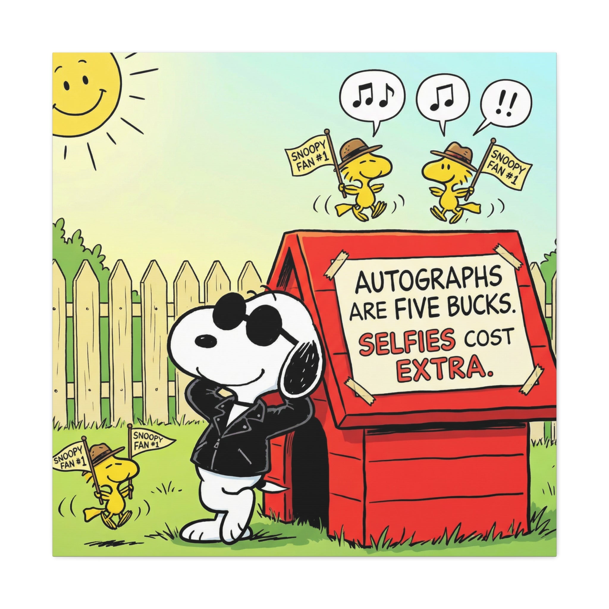 Snoopy Selfies Canvas