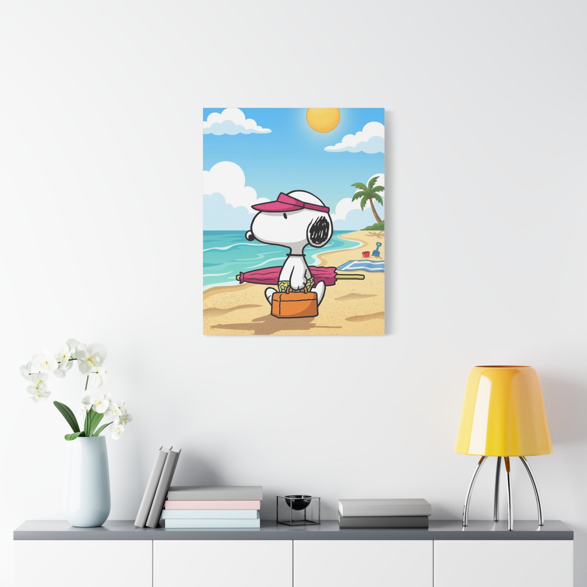 Snoopy Beach Day Canvas