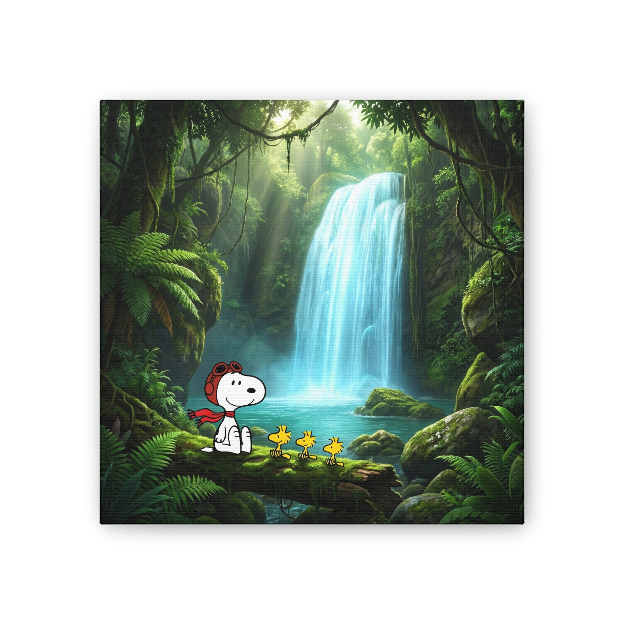 Snoopy Waterfall Canvas