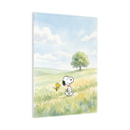 Snoopy and Woodstock Meadow Canvas