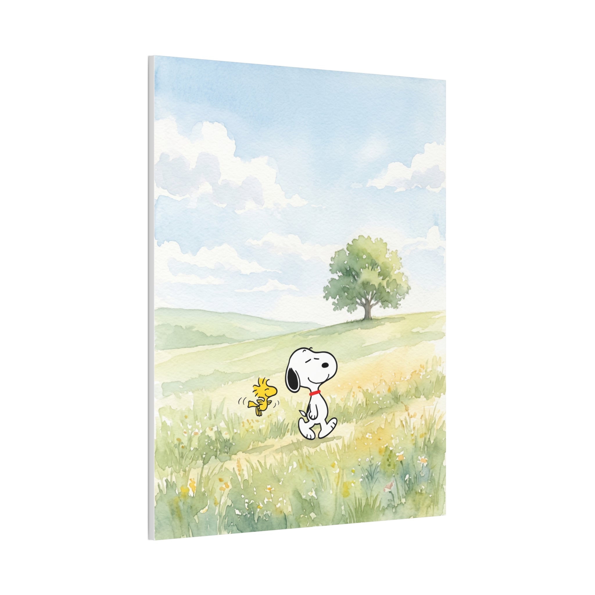 Snoopy and Woodstock Meadow Canvas