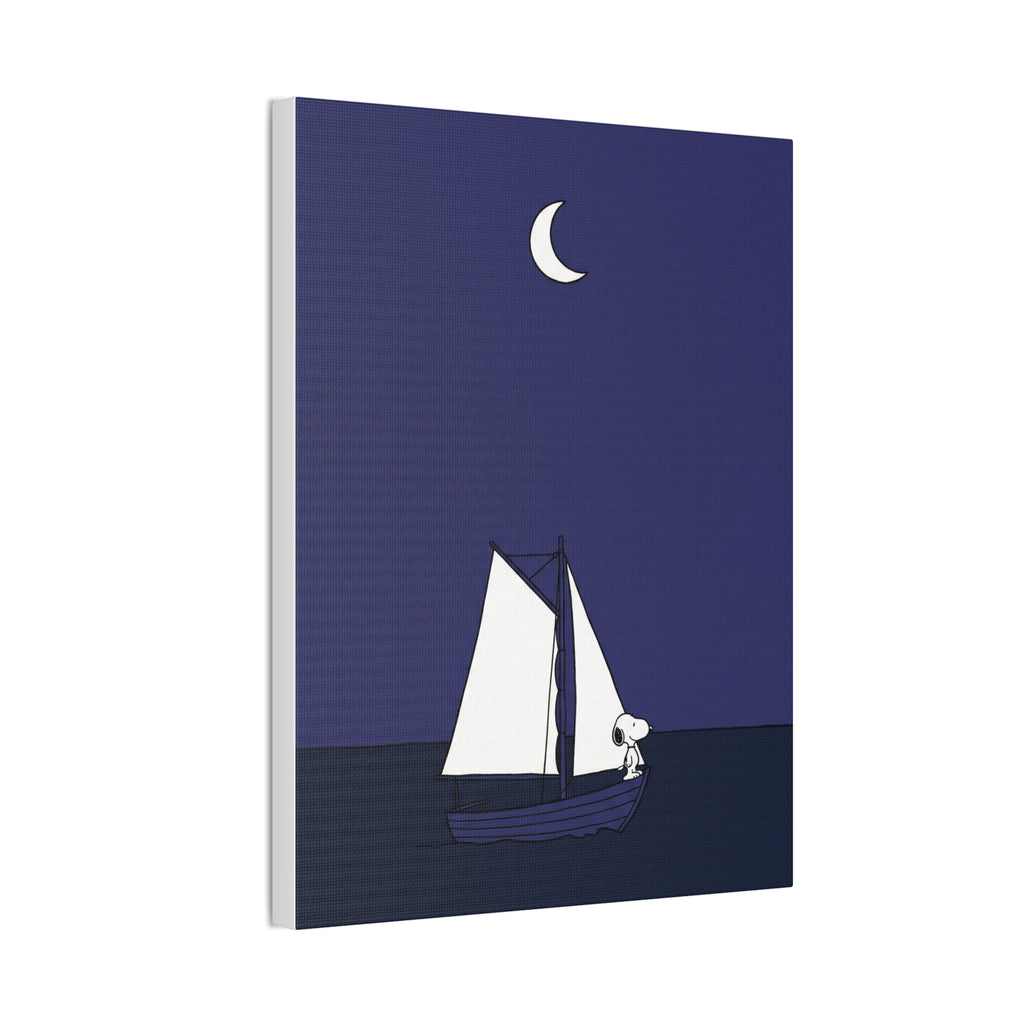 Sailboat Night Scene Canvas