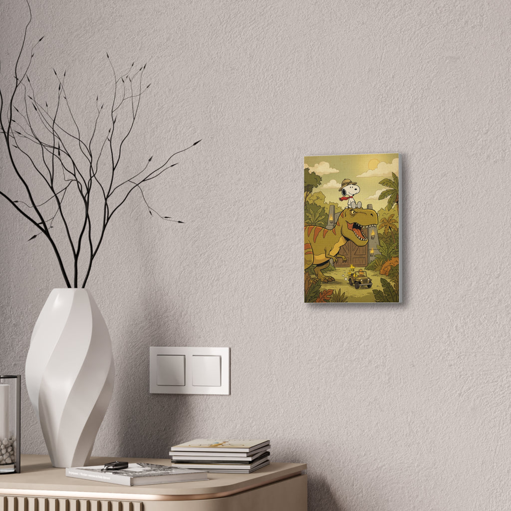 Snoopy Dino Adventure Canvas