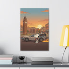 Snoopy DeLorean Canvas
