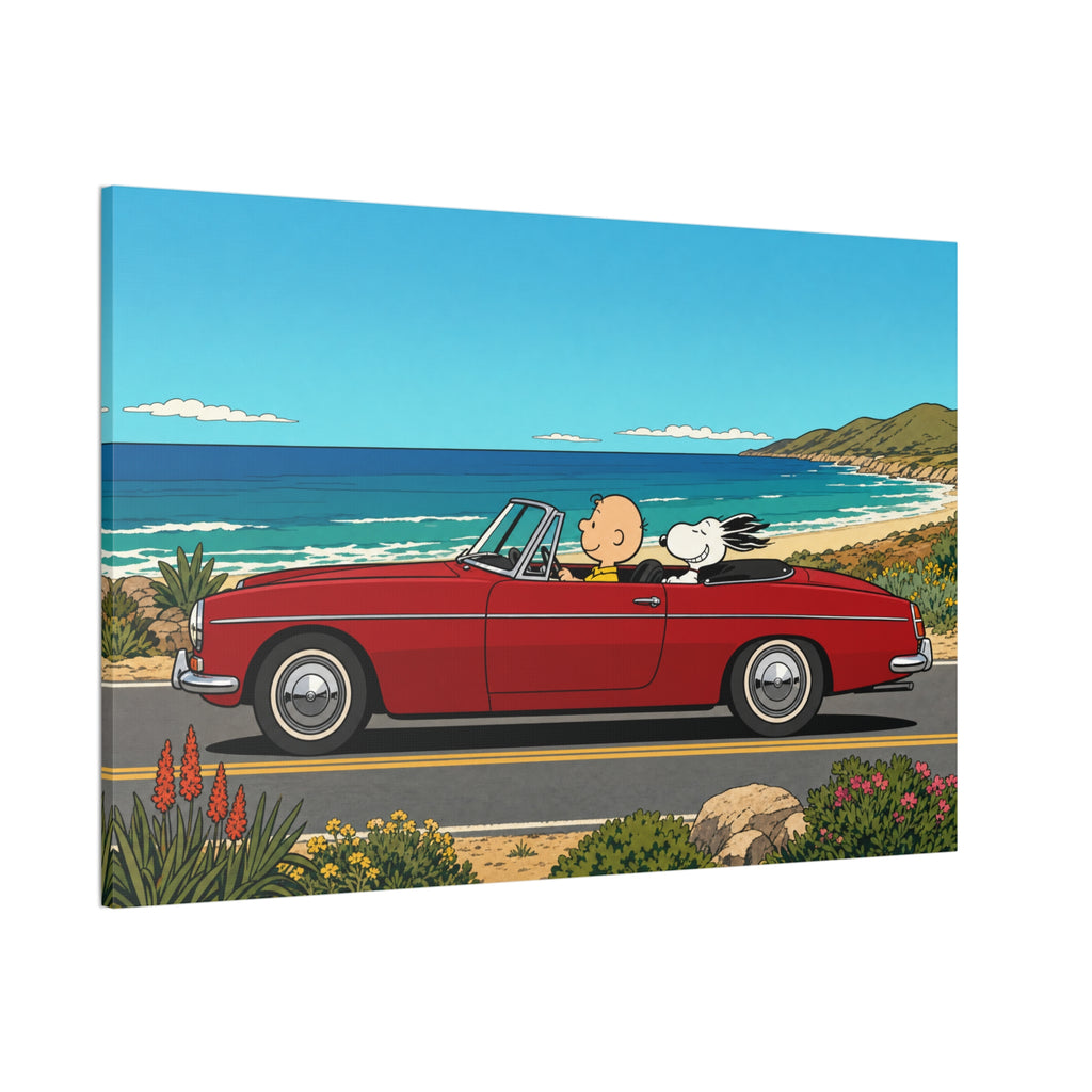 Snoopy Red Convertible Canvas