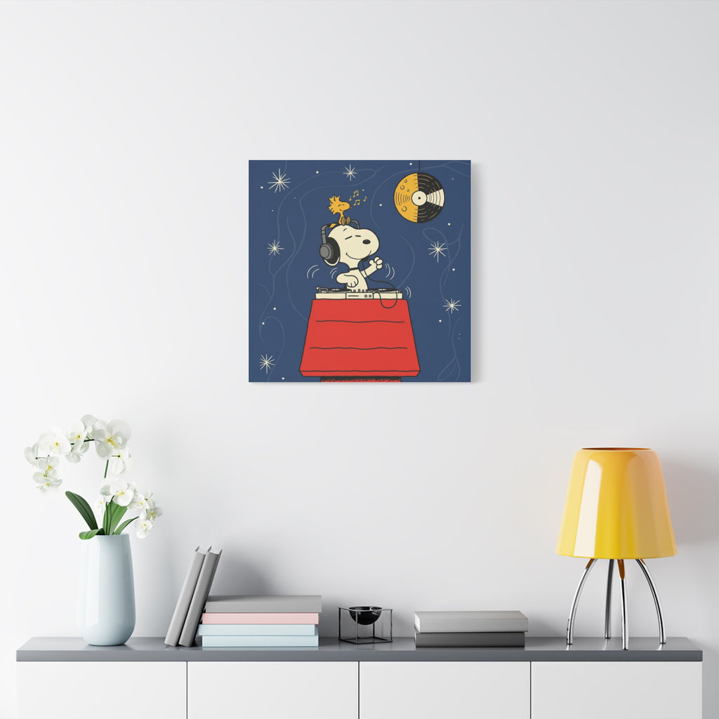 Snoopy DJ Doghouse Canvas