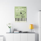 Bebop Beagle Piano Illustration Canvas