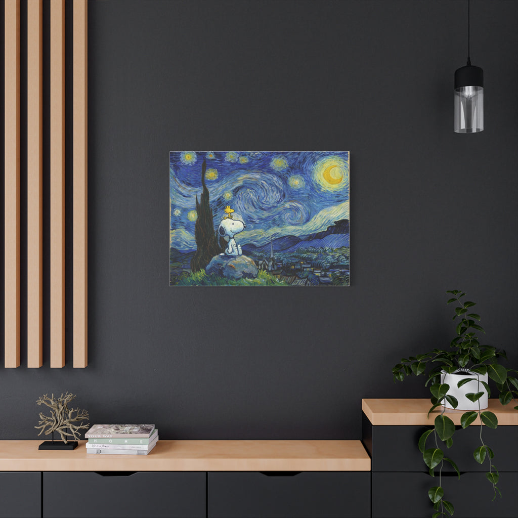Snoopy Woodstock Starry Canvas