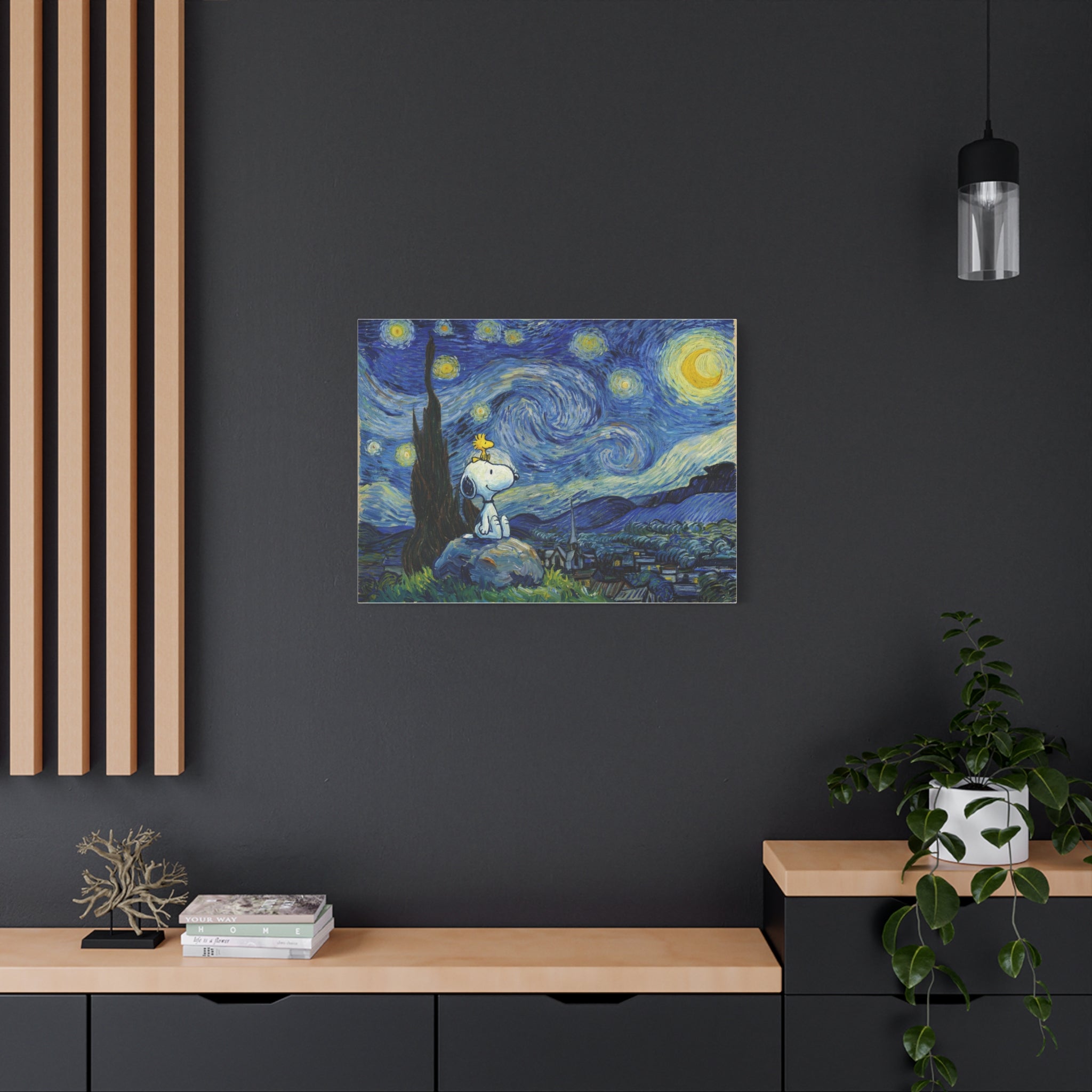 Snoopy Woodstock Starry Canvas