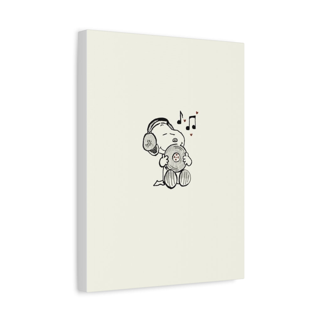 Sleeping Dog Headphones Canvas
