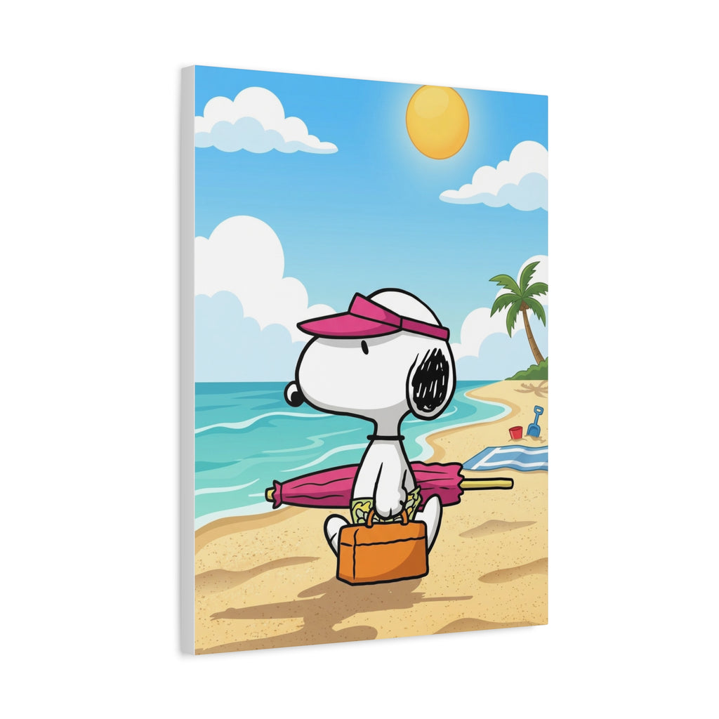 Snoopy Beach Day Canvas