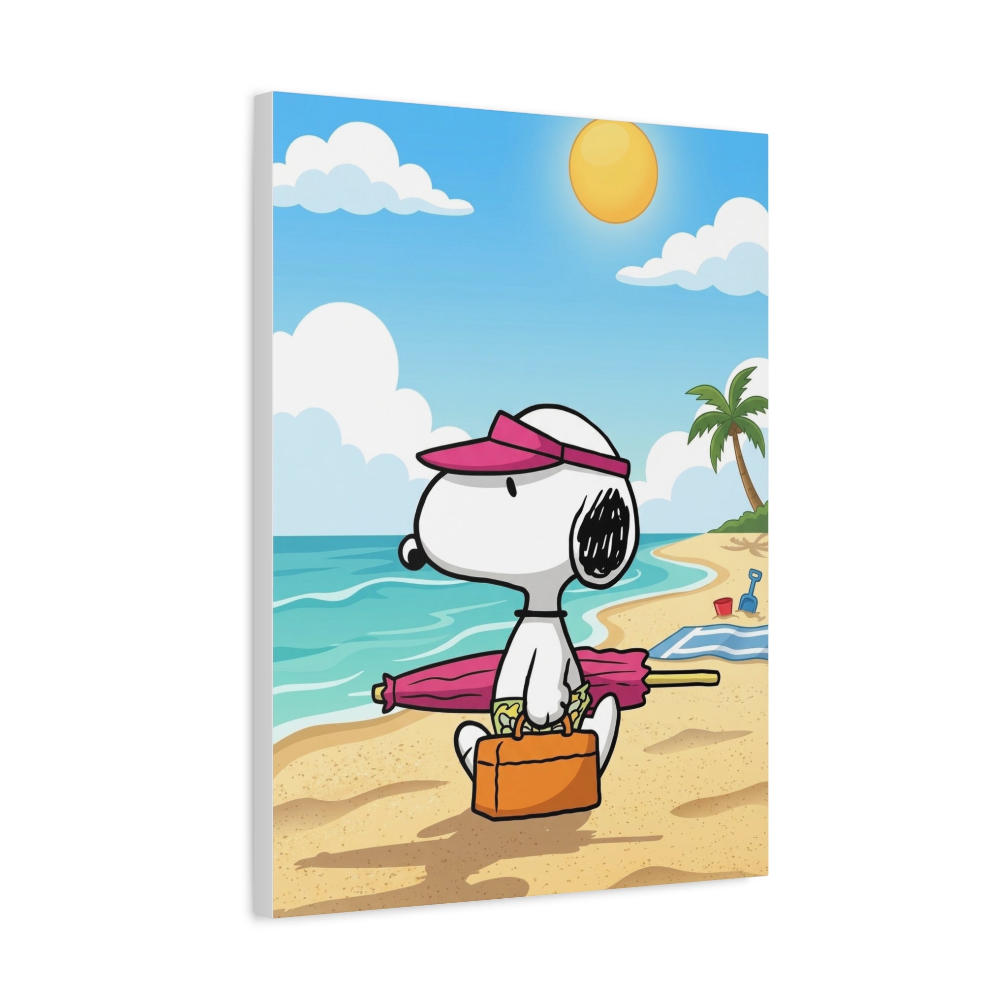 Snoopy Beach Day Canvas