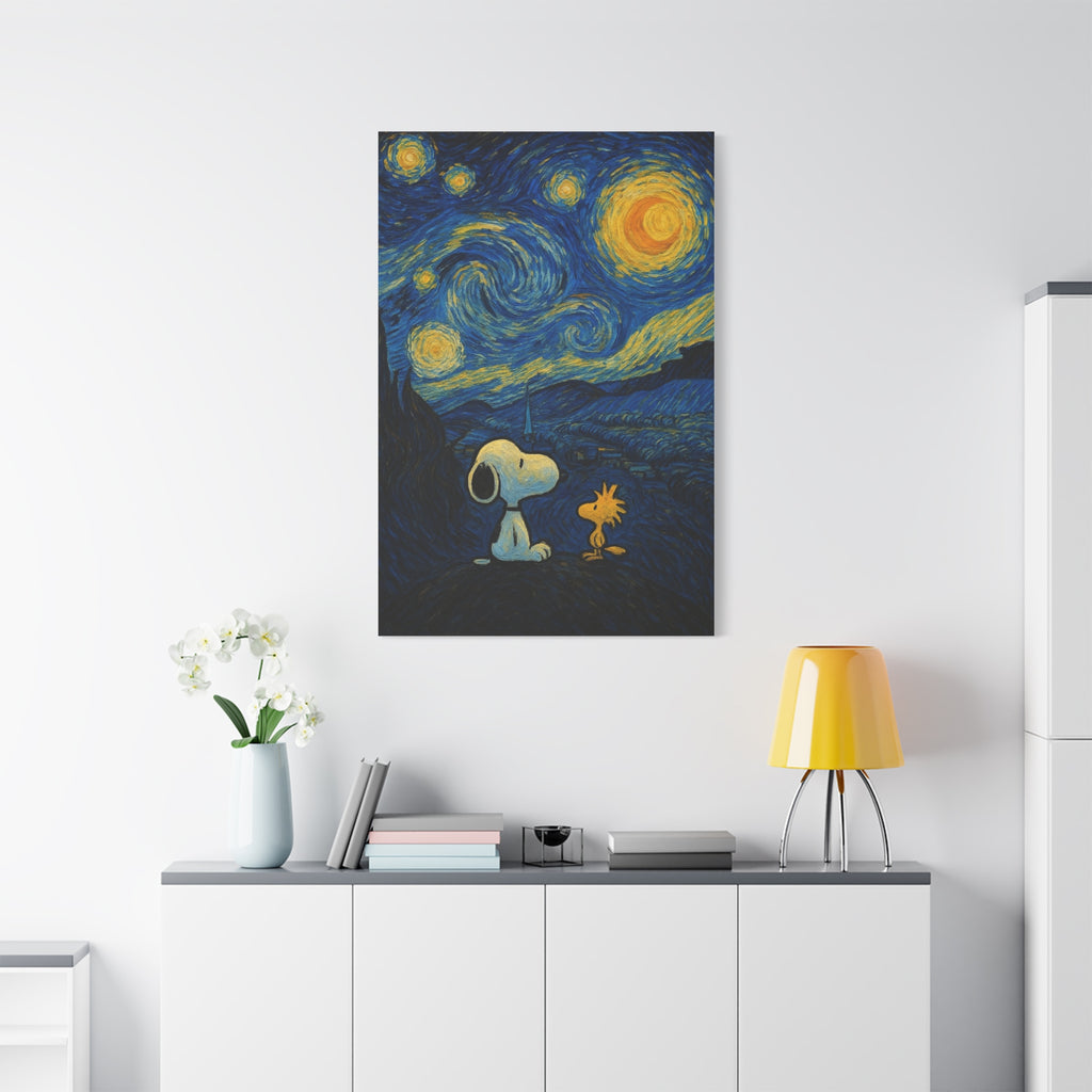 Starry Night Friends Canvas