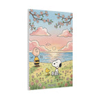 Snoopy Charlie Sunset Canvas