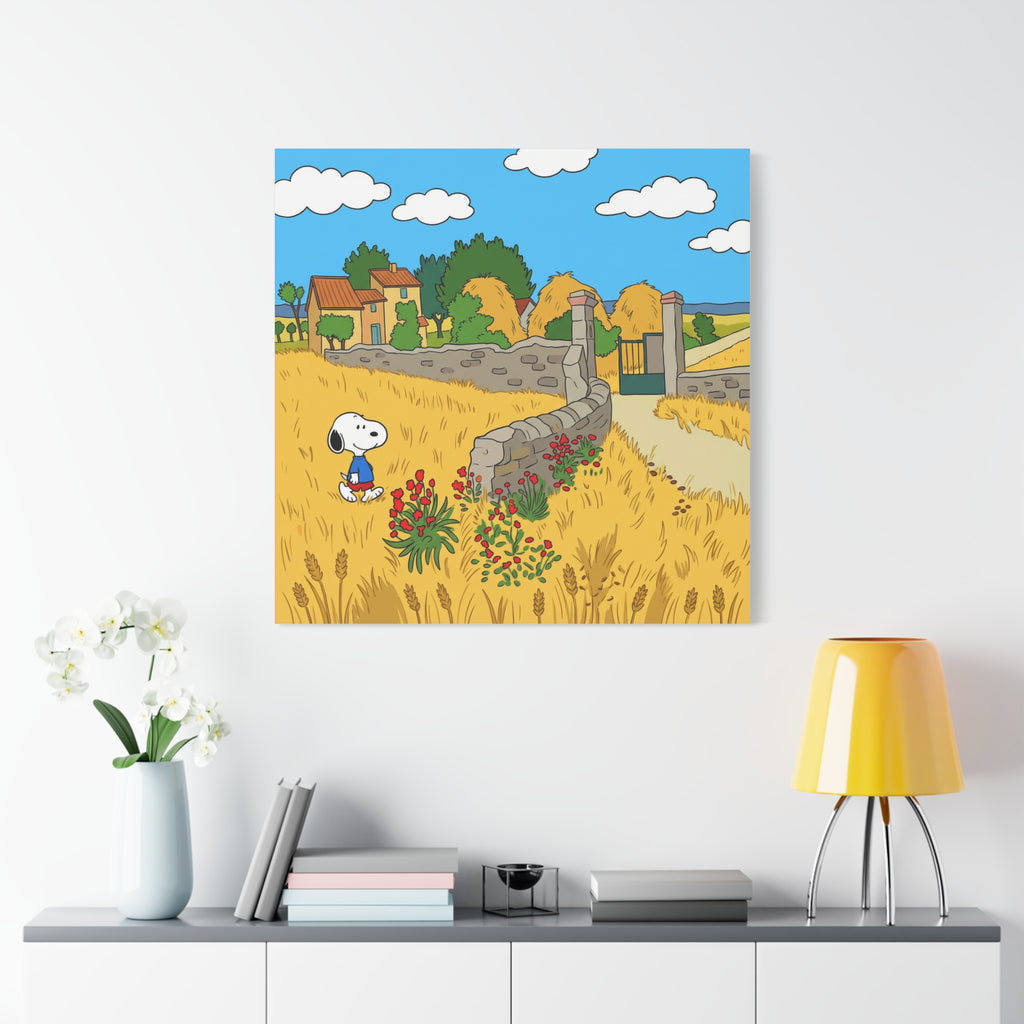 Snoopy Wheat Field Canvas