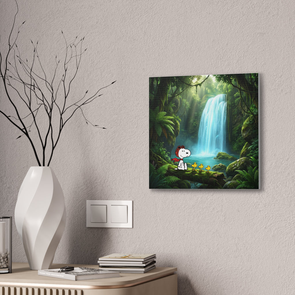 Snoopy Waterfall Canvas