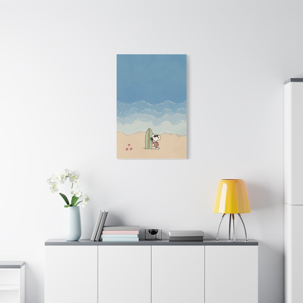 Snoopy Surfing Canvas